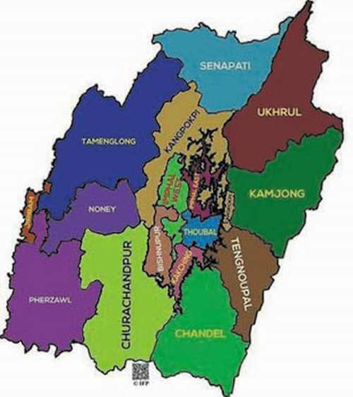 Manipur district map