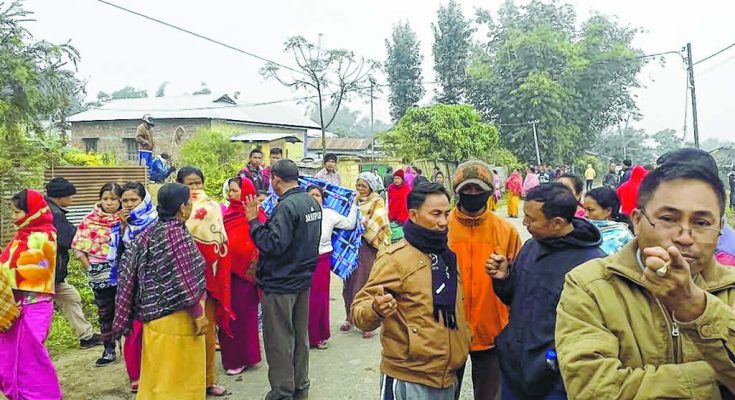 Poll campaign of BJP intending candidate disrupted at Keirao Langdum