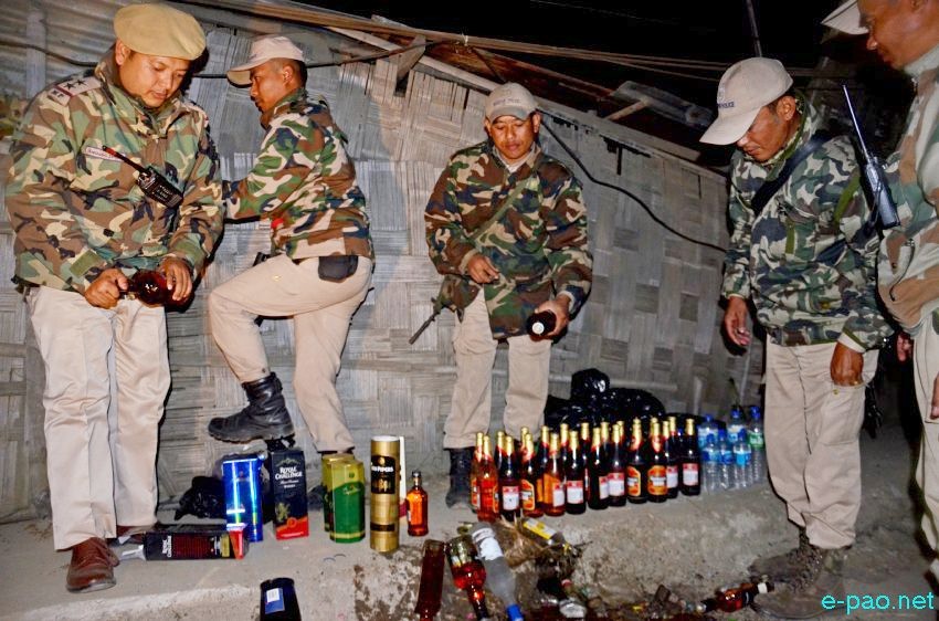 Imphal West Police's drive against Alcohol for preventing accident during New Year Eve :: December 31 2015