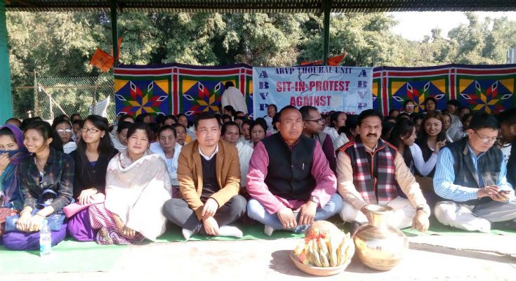 Sit-in-protest staged