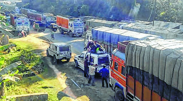 Loaded trucks reach Imphal, more to arrive