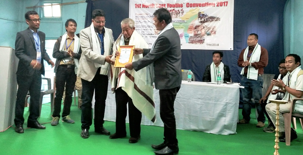 Farther of Manipuri Social Workers Award Presented to Prof Okram Churamani