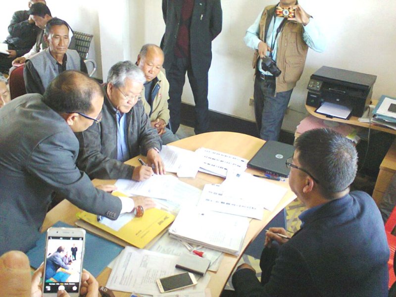 Dy CM Gaikhangam, BJP leader Th Chaoba, Speaker Th Lokeshwar among others filed nominations
