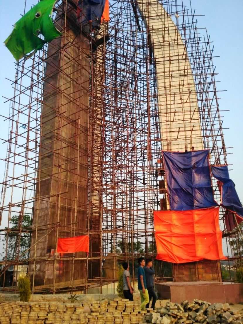 Memorial pillar for Mega Tourist Center constructed still not completed