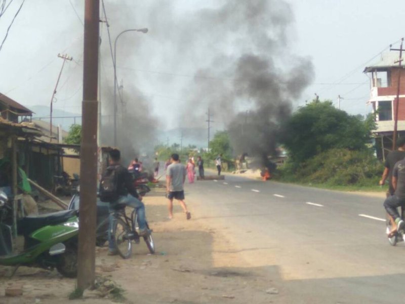 Indefinite general strike begins in Thoubal and Kakching districts