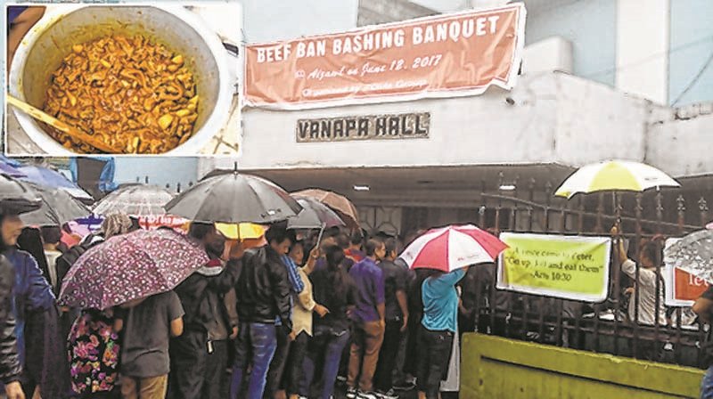 Beef feast greets Rajnath at Aizawl