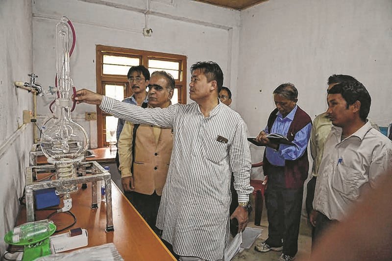 Biswajit inspects Industrial estates, LBI in Chandel, Thoubal districts