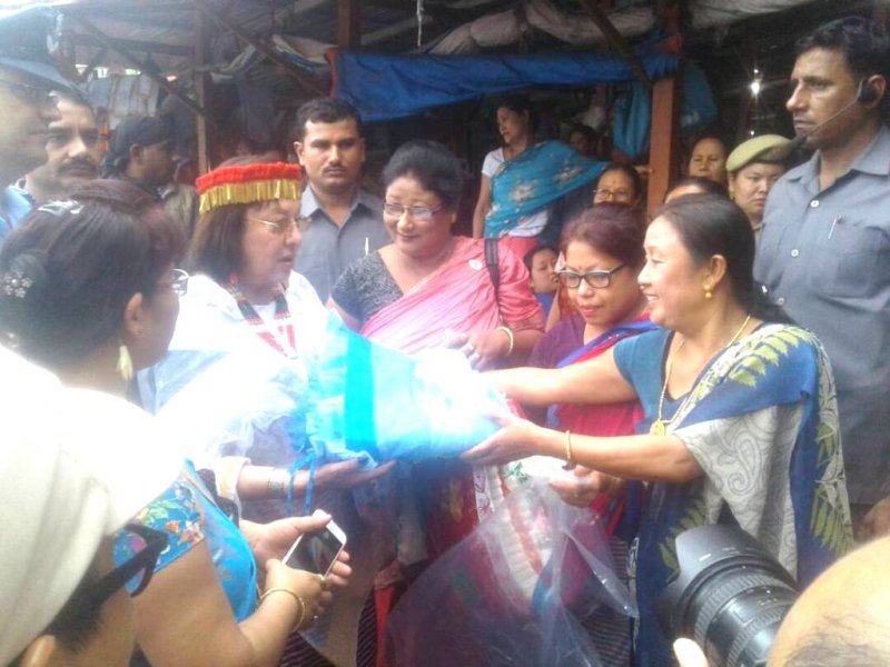 Manipur Governor visits Ima Keithel; interacts with vendor ladies