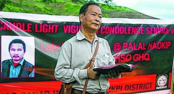 KSO president Paotinthang Lupheng speaking on assassination of Letkholal Haokip @ Palal on June 24 2017