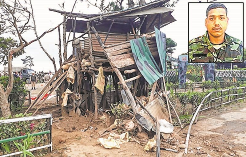 Bomb blast at Lambui check post on Imphal-Ukhrul road 1 AR jawan killed, two hurt