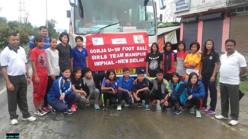 Manipur girls leave for Oorja U-19 Football in New Delhi