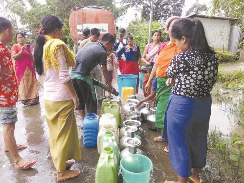 Drinking water distributed
