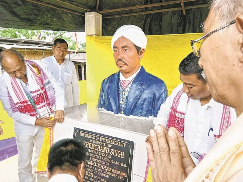 Bir Tikendrajit's statue unveiled on 126th Patriots' Day observance in Hojai