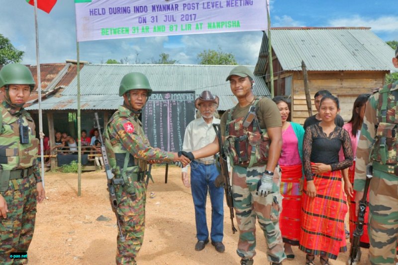Indo Myanmar Post Level Meeting between Nampisha and Onzia Post