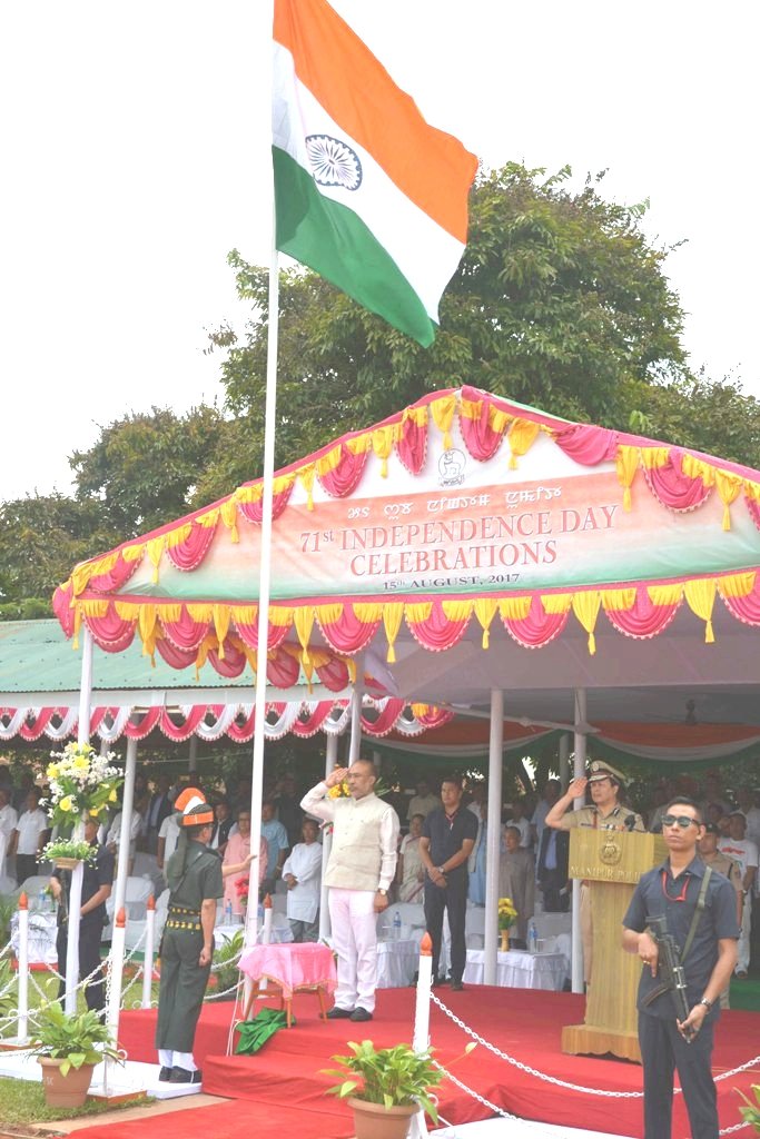 Chief Minister calls for peaceful settlement of issues in his I-day speech
