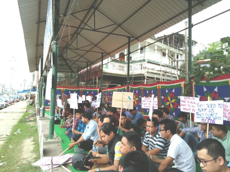 MCSCC aspirant candidates staged protest; submit memorandum