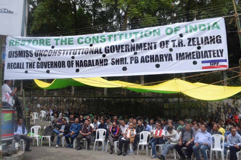 Dharna against Nagaland Governor
