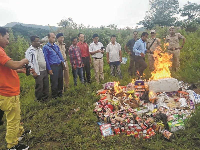 Tobacco, food items disposed