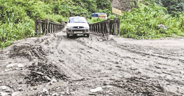 Dilapidated stretches continue to mark NH-37