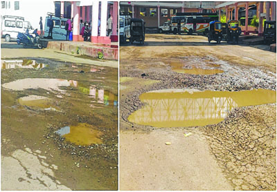 ISBT : Potholes begin to adorn road inside terminus