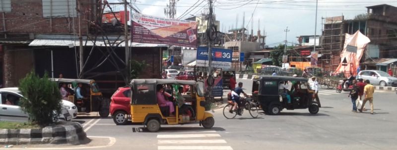 Most drivers in Imphal have no respect for 'Zebra' crossing in Imphal
