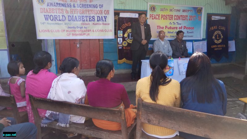 Diabetic Detection by Lions Clubs of Bishenpur at Kumbi Bazar