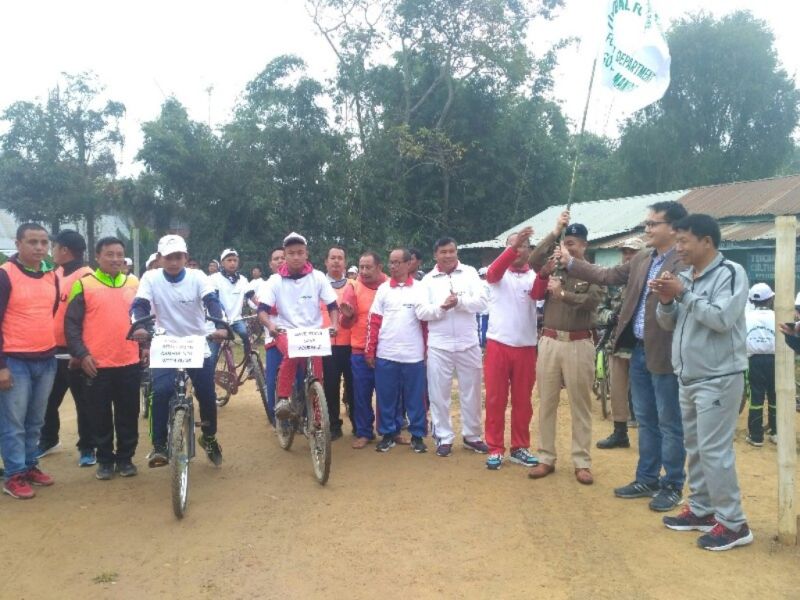 cycle rally was flagged off Thoubal district Superintendent of Police K.Meghachandra 