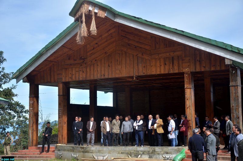 Chief Minister, TR Zeliang along with Government officials and dignitaries at Kisama Heritage Village