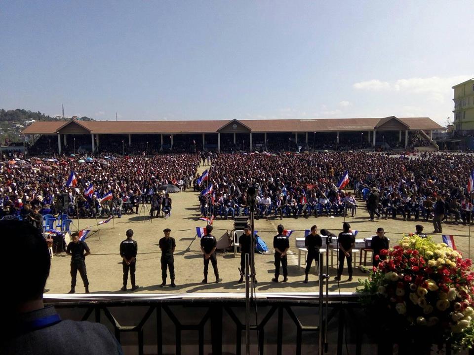 Nearly twenty-two thousand NPF party men and women including over fifteen thousand Active Members attending NPF General Convention at Kohima Local Ground on 22 November 2017