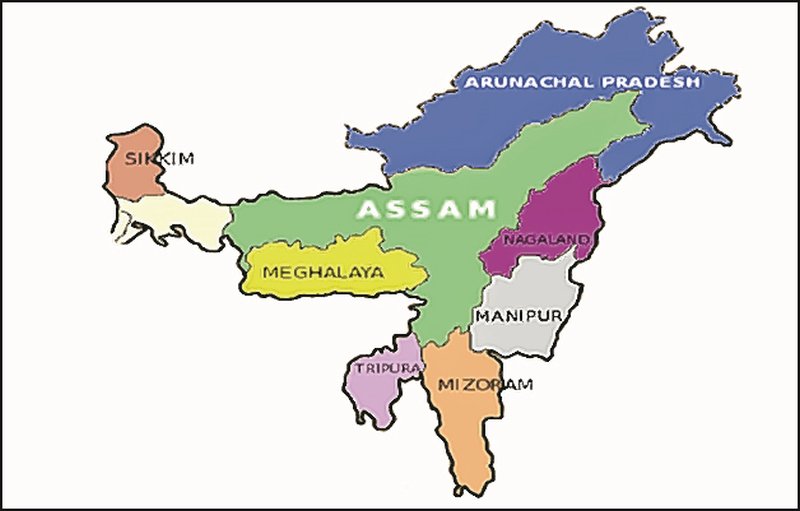 Map of NE India
