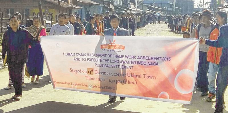 Ukhrul backs FA with human chain, rally