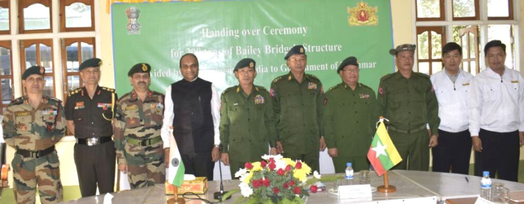 Act East Policy in action  : India gives 300 tons of construction materials for Bailey Bridge to Myanmar