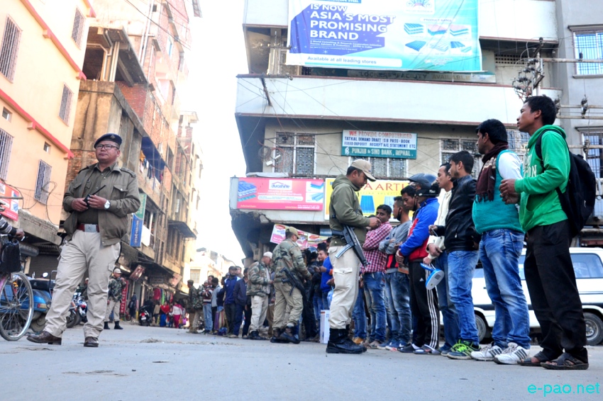 Combing operation conducted by City Police at Thangal Bazar, Imphal :: January 18 2017