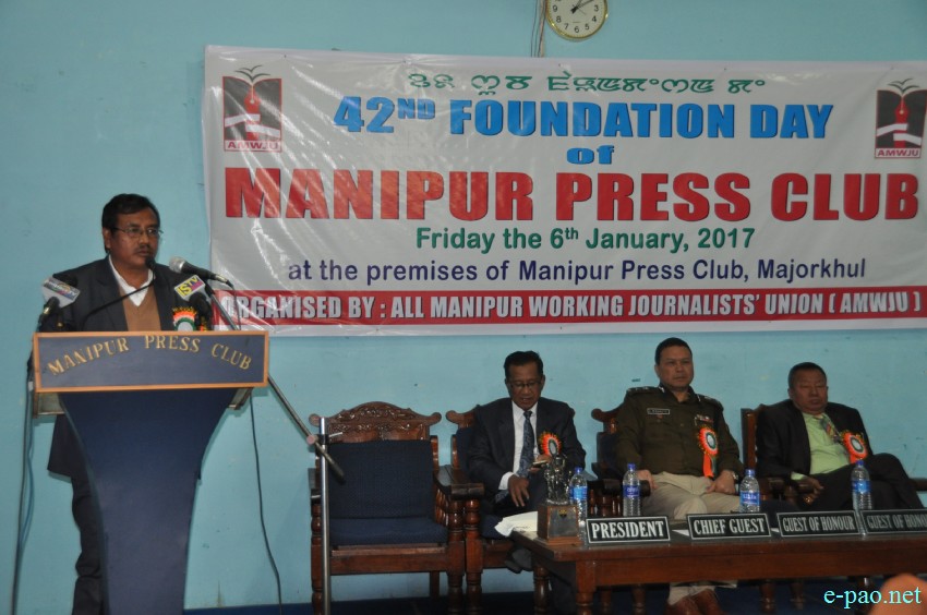 42nd Foundation day of Manipur Press Club at Majorkhul :: 06 January 2017