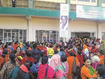 ASHAs stage fiery protest