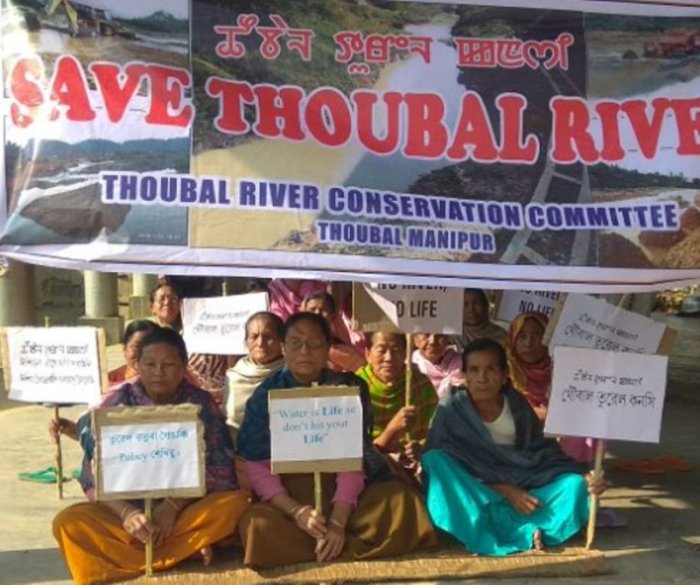 Save Thoubal River: Sit-in-Protest continue