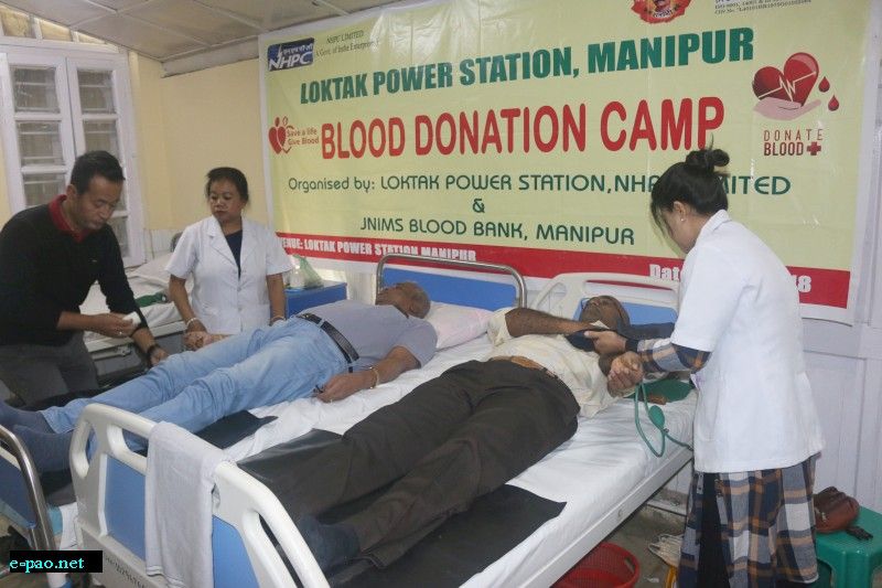 Blood donation camp at Loktak Power Station