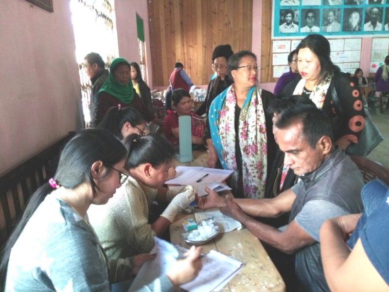 Over 500 villagers turn up in free health camp at Chandel