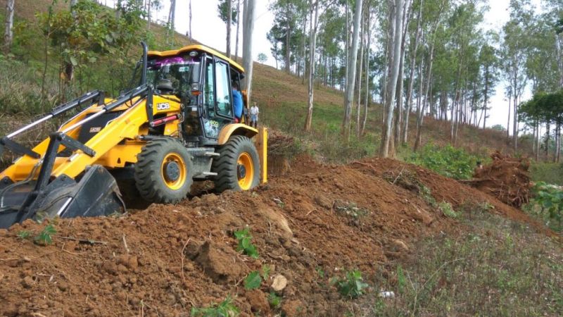DFO Thoubal intervene large-scale earth excavation, deforestation at Kairembikhok area