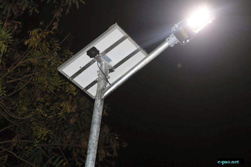 Solar street lights installed at Amtola Village by IIT Techniche