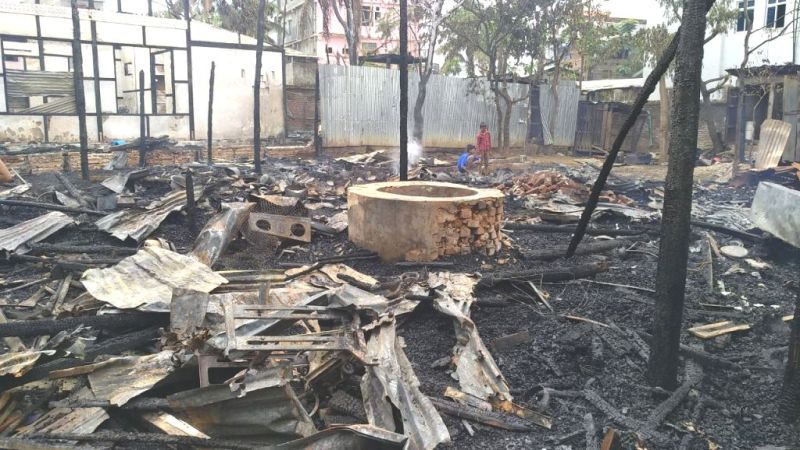 8 houses gutted in  fire accident at border town Moreh