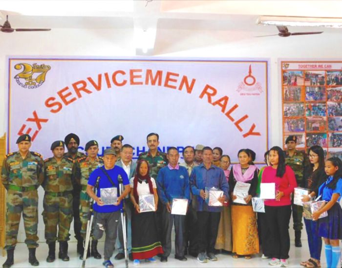 Khuga battalion felicitated Ex-Servicemen