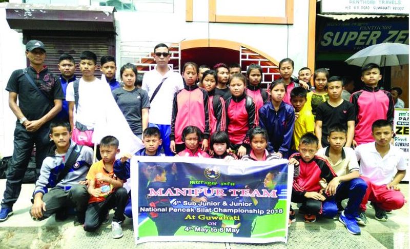 Pencak Silat team leave Imphal
