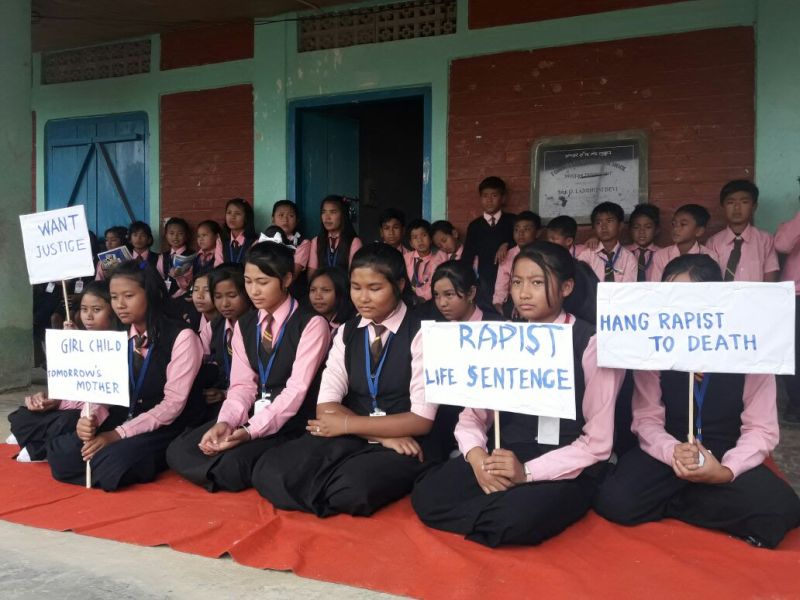 Protest against rape of minor girl