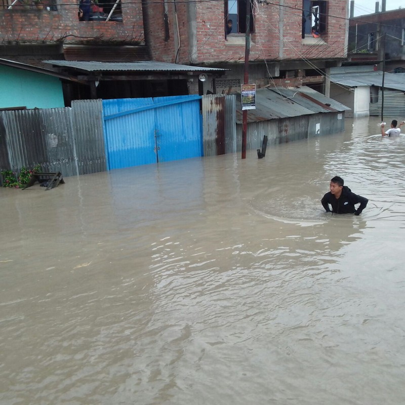 Flash flood in Imphal:  Govt.declares holiday , Major Rivers overflow