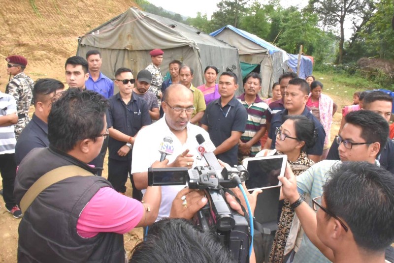 CM  visits flood affected Maiba Khul and Mongjam Village