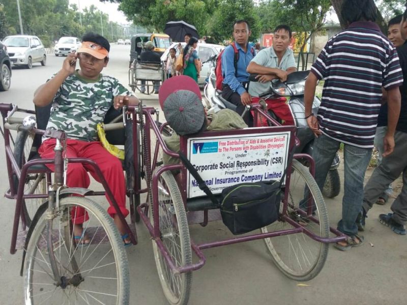 Disabled persons wrath over government partiality attitude ; Protest in front of Social Welfare