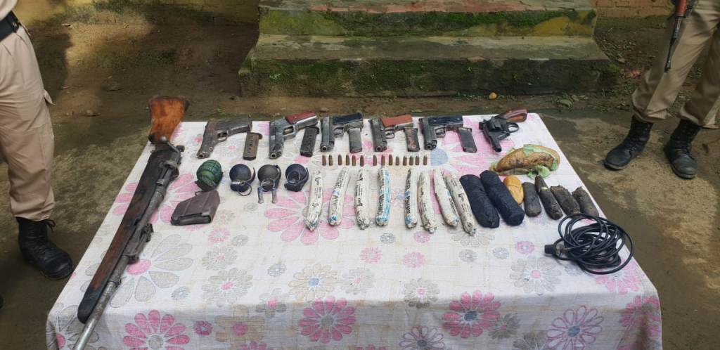 Huge cache of Arms recovered during search operation