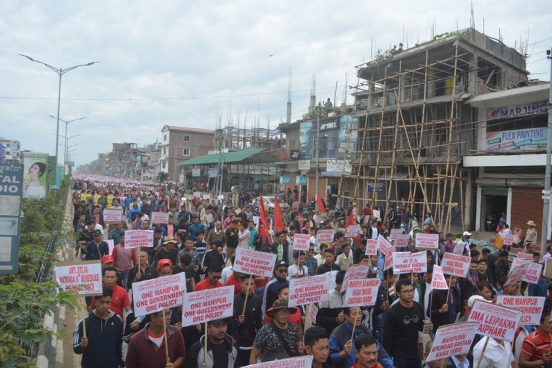 Manipur today witnesses one of the largest rallies