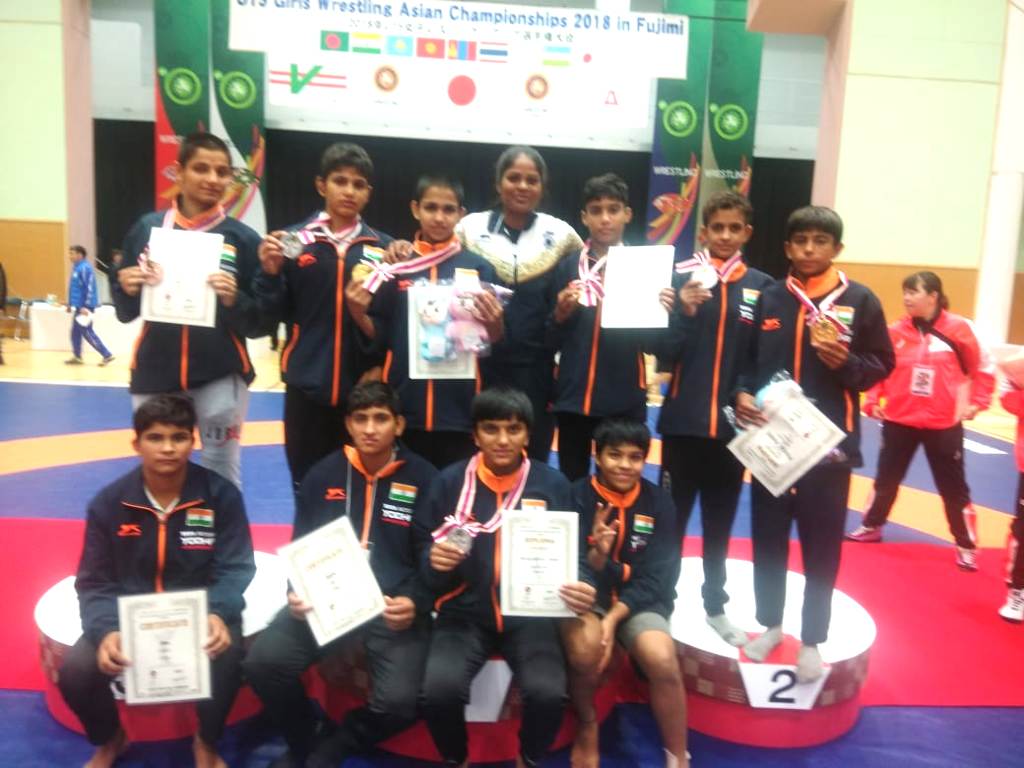 Indian wrestlers win 7 medals at theAsian U-15 Girls Championships